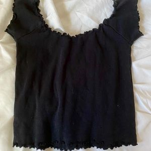 Urban Outfitters Black Off the Shoulder Crop Top